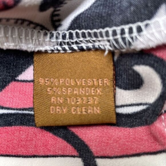 Ali Ro Wrap Dress Multicolored Abstract Pucci-like print red pink game day 0 - Picture 7 of 8